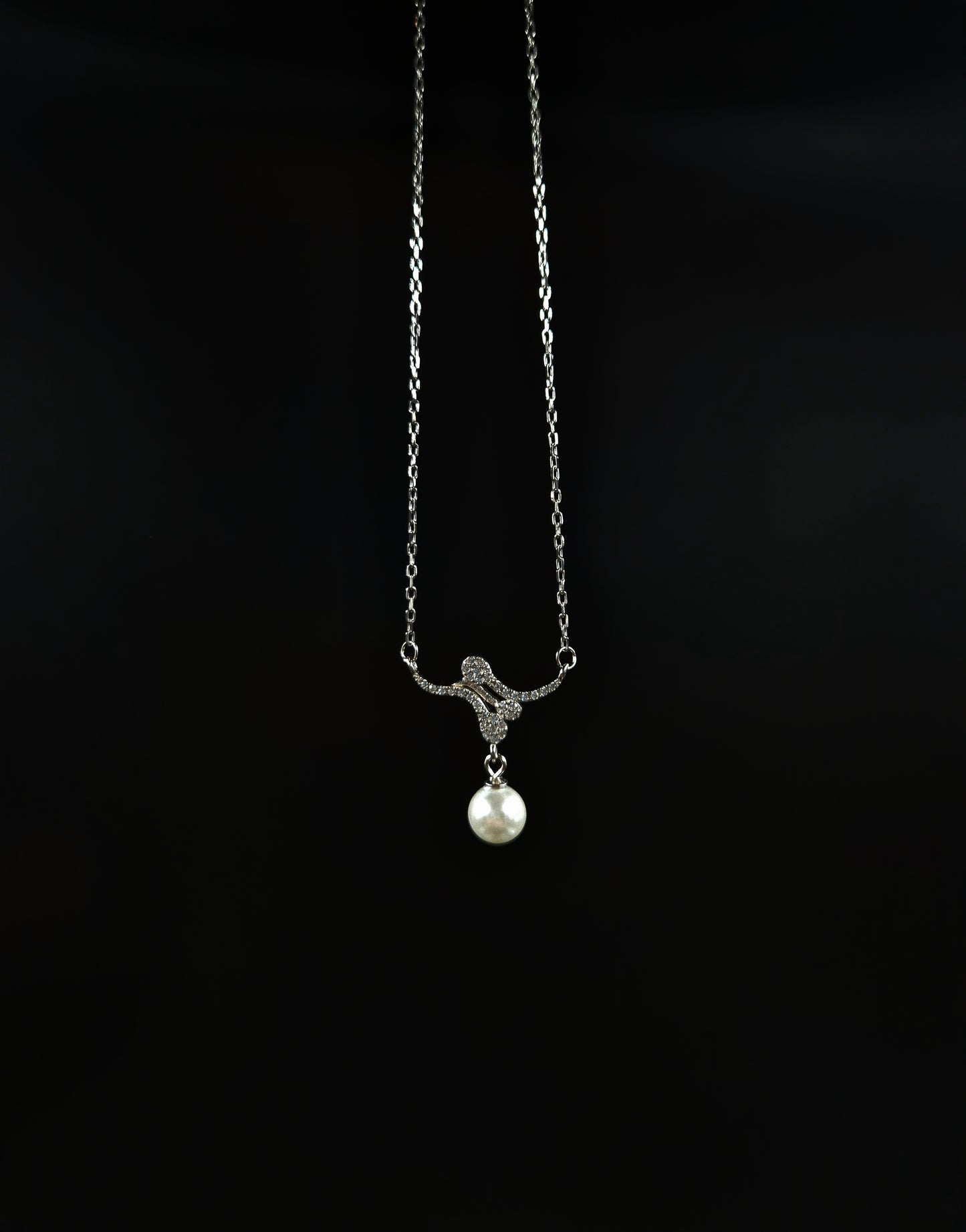 Silver Pearl Necklace