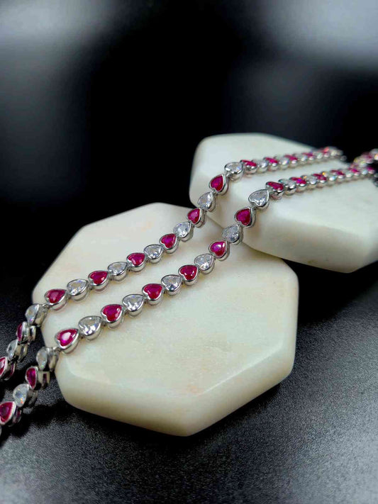 Heart Shaped Anklets with Dual Zarkan