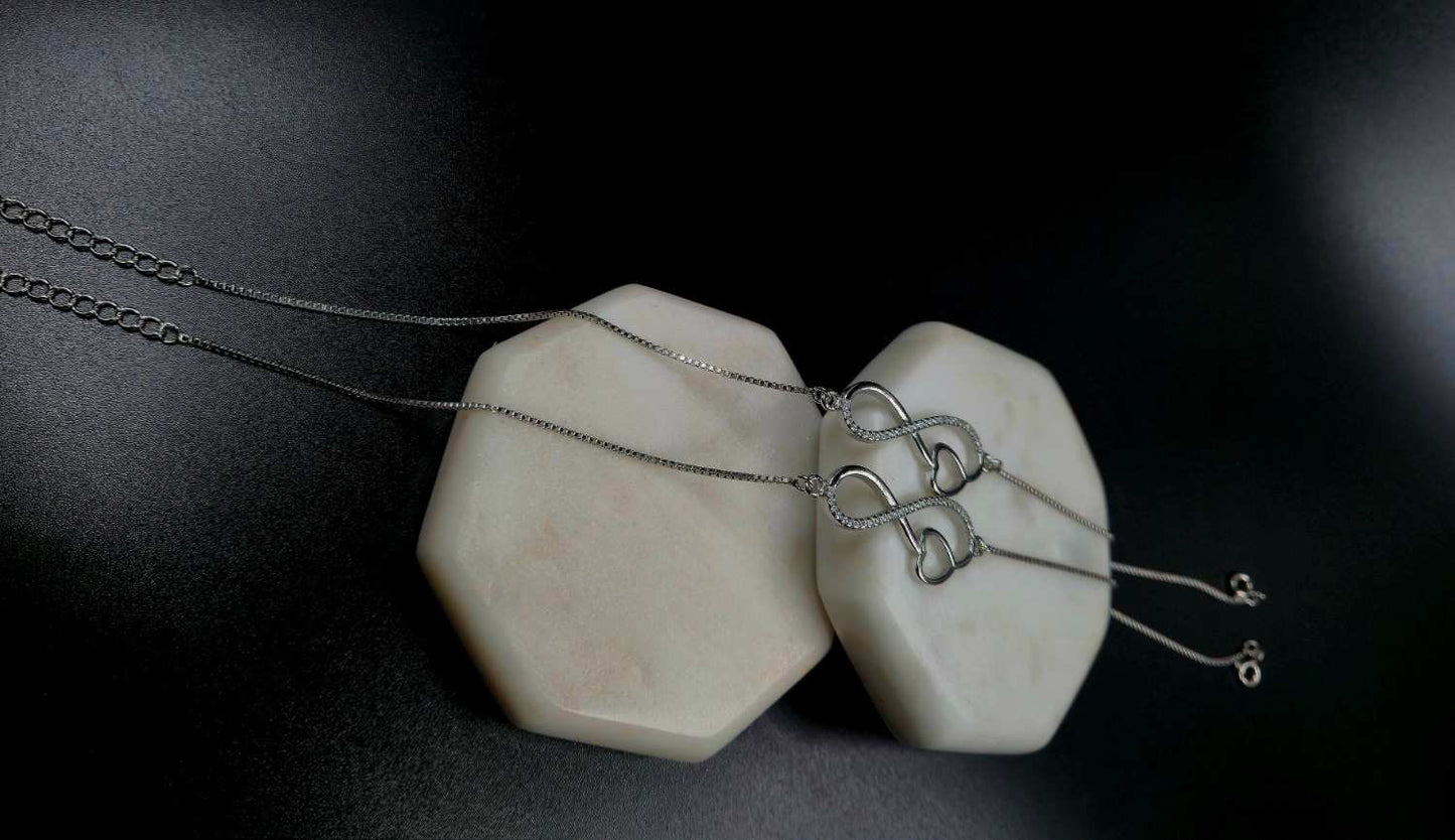 Infinity and heart Anklet