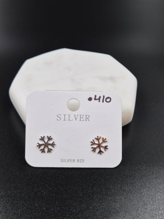 Snowflake 925 Silver Earrings