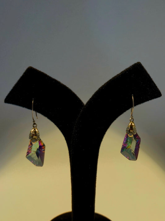 Rainbow crystal Dangle earring