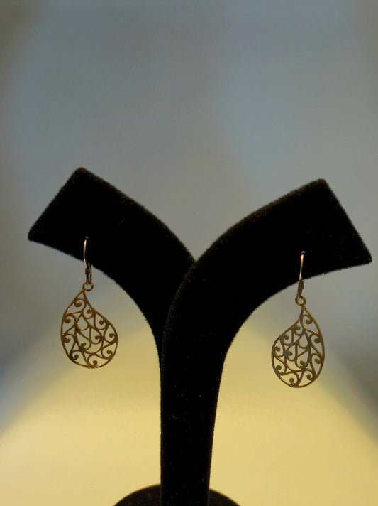 Oxidized Silver Earring