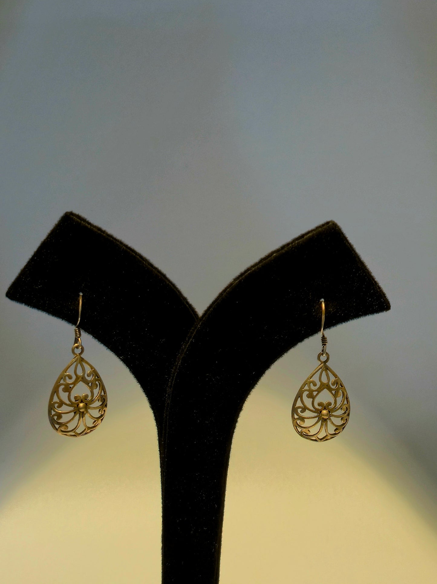Filigree design Oxidized earring