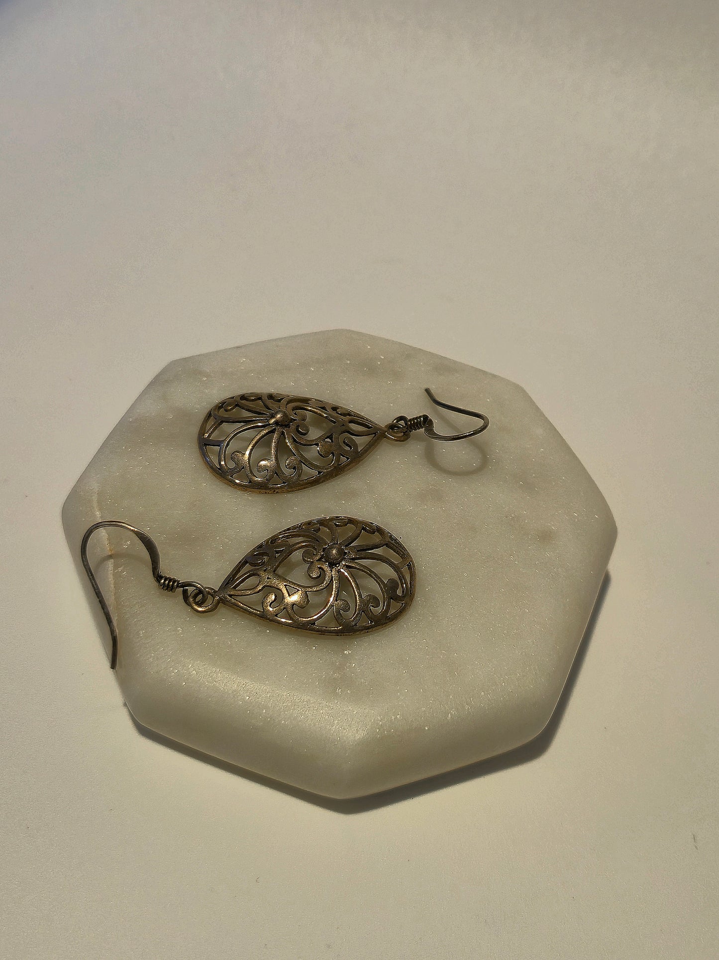 Filigree design Oxidized earring