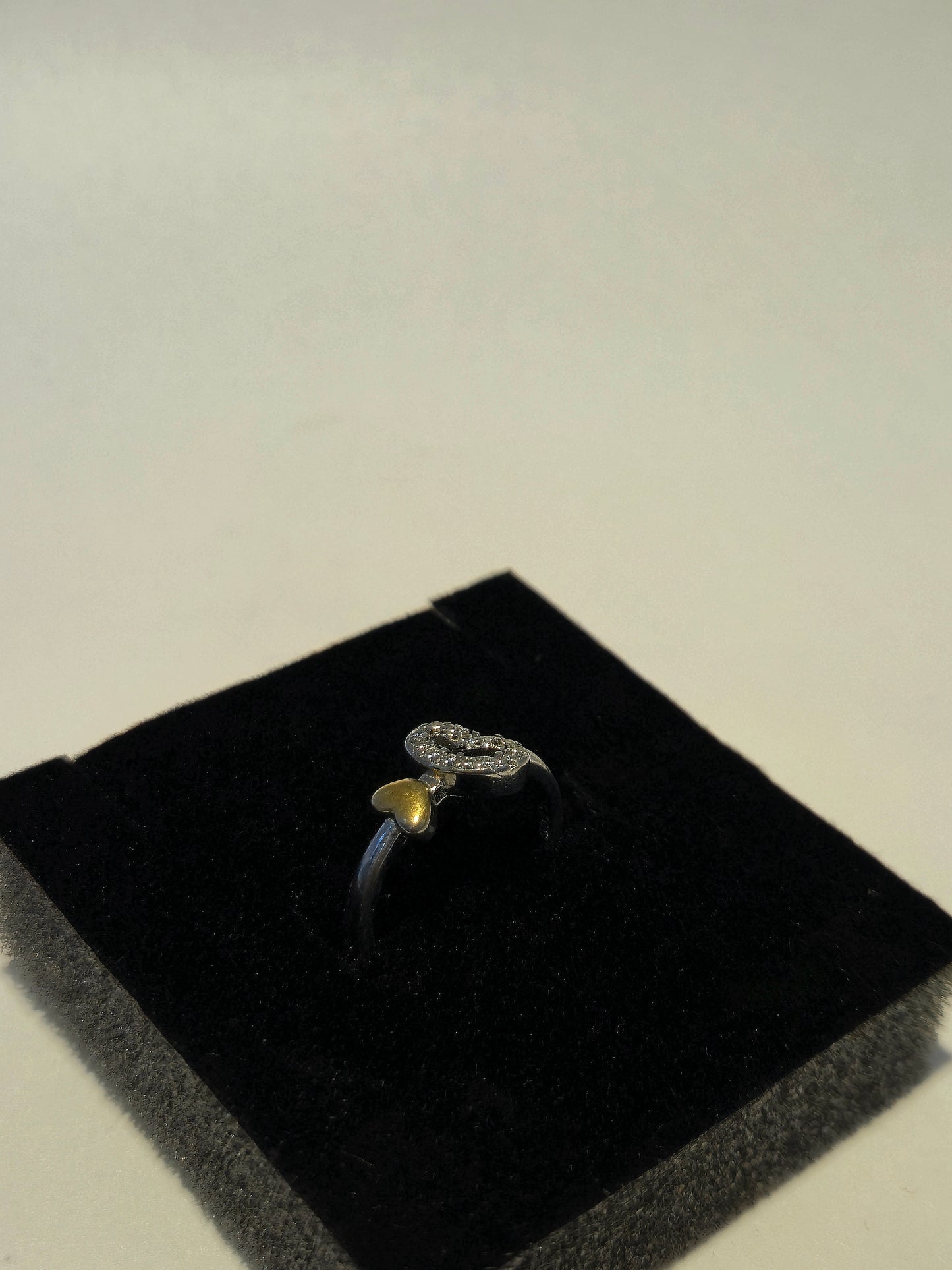 Dual heart shaped Silver ring