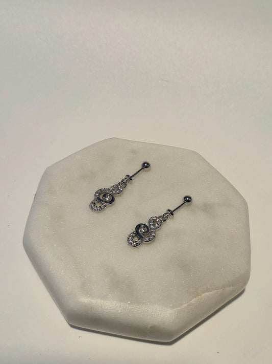 Treble-Clef Sterling silver Helix Earring