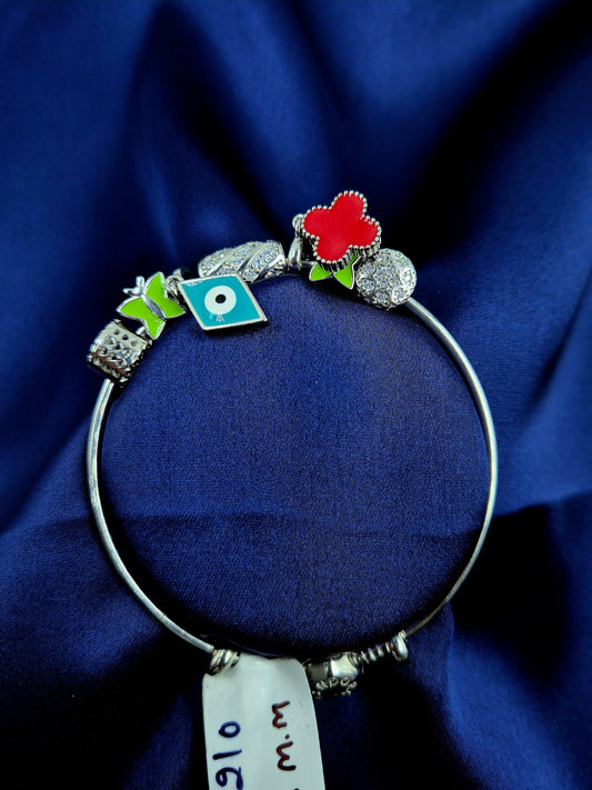 Evil Eye and butterfly Silver Pandora Bracelet