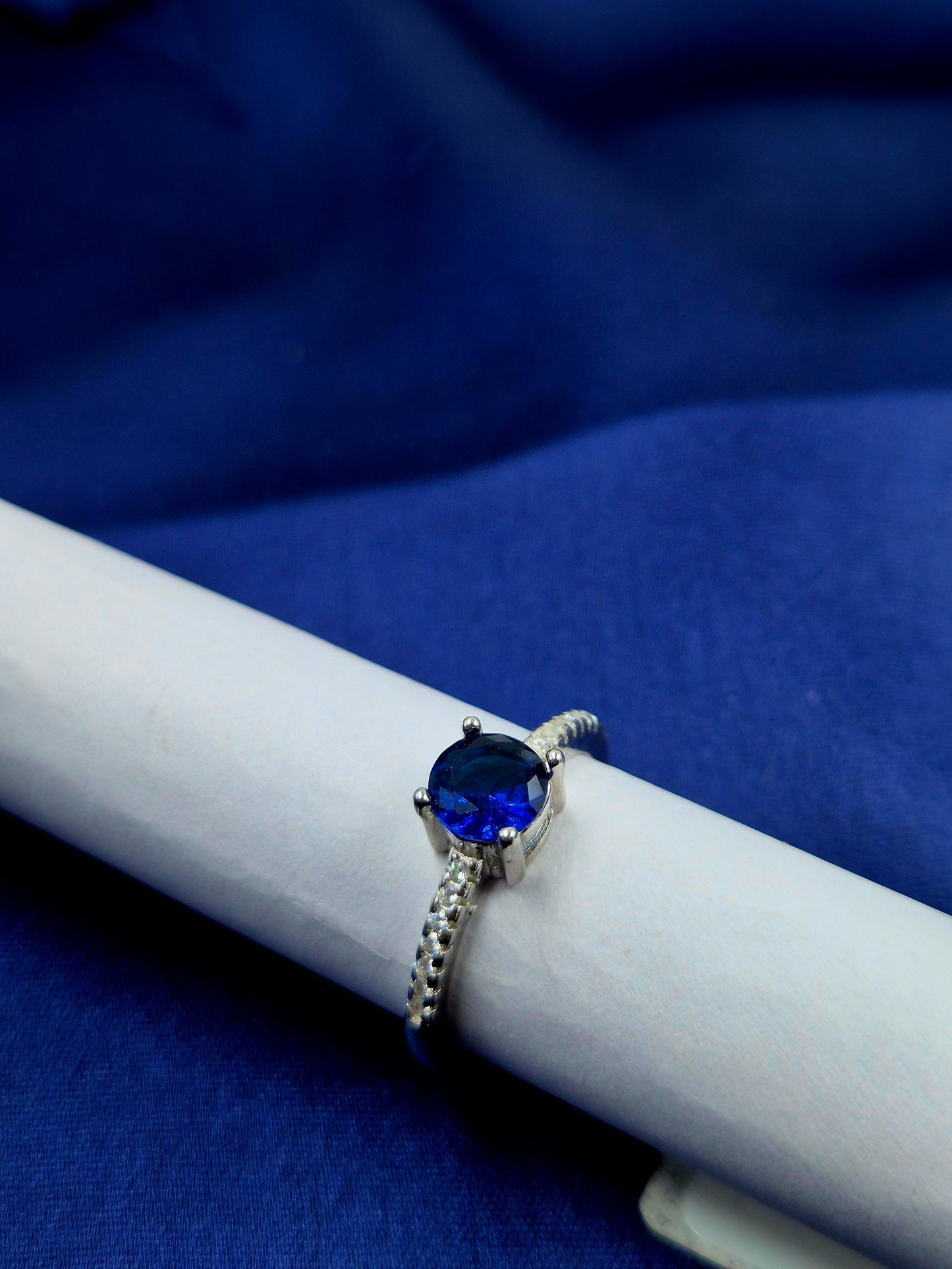 Blue Stone Silver Ring