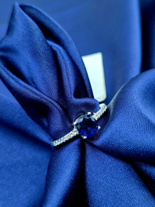 Blue Stone Silver Ring