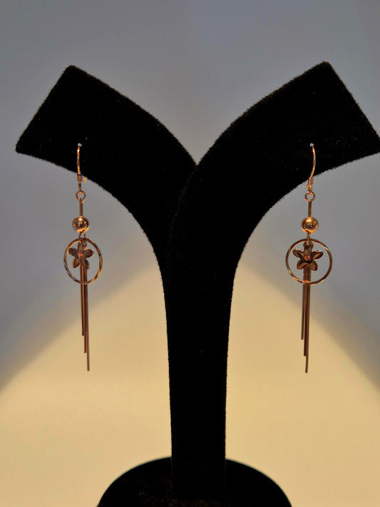 SIlver flower design dangle