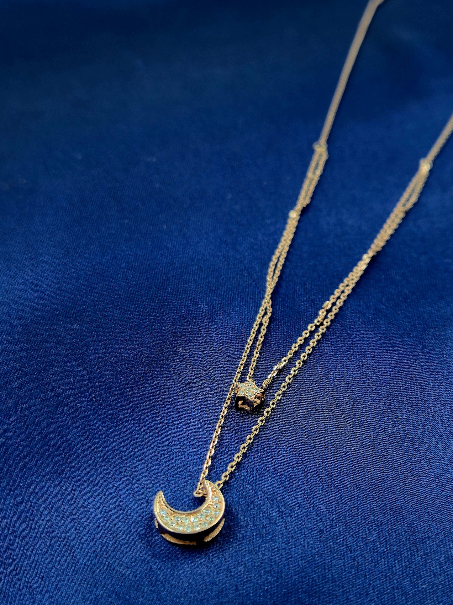 Moon and Star Necklace