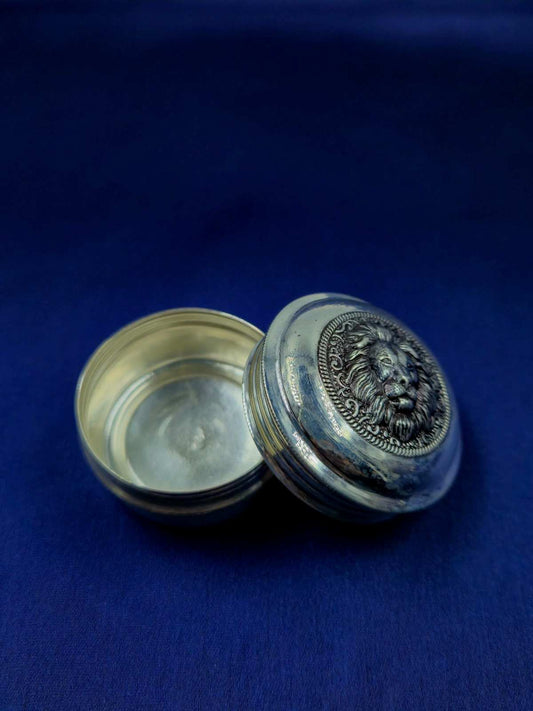 Lion engraved Silver box