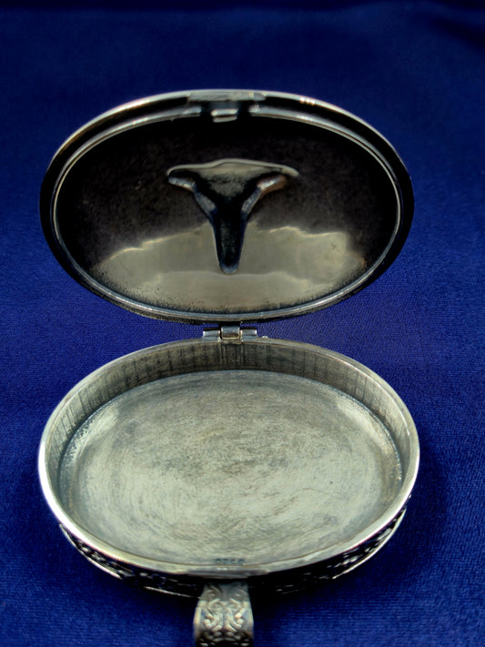 LongHorn Bull head Silver box