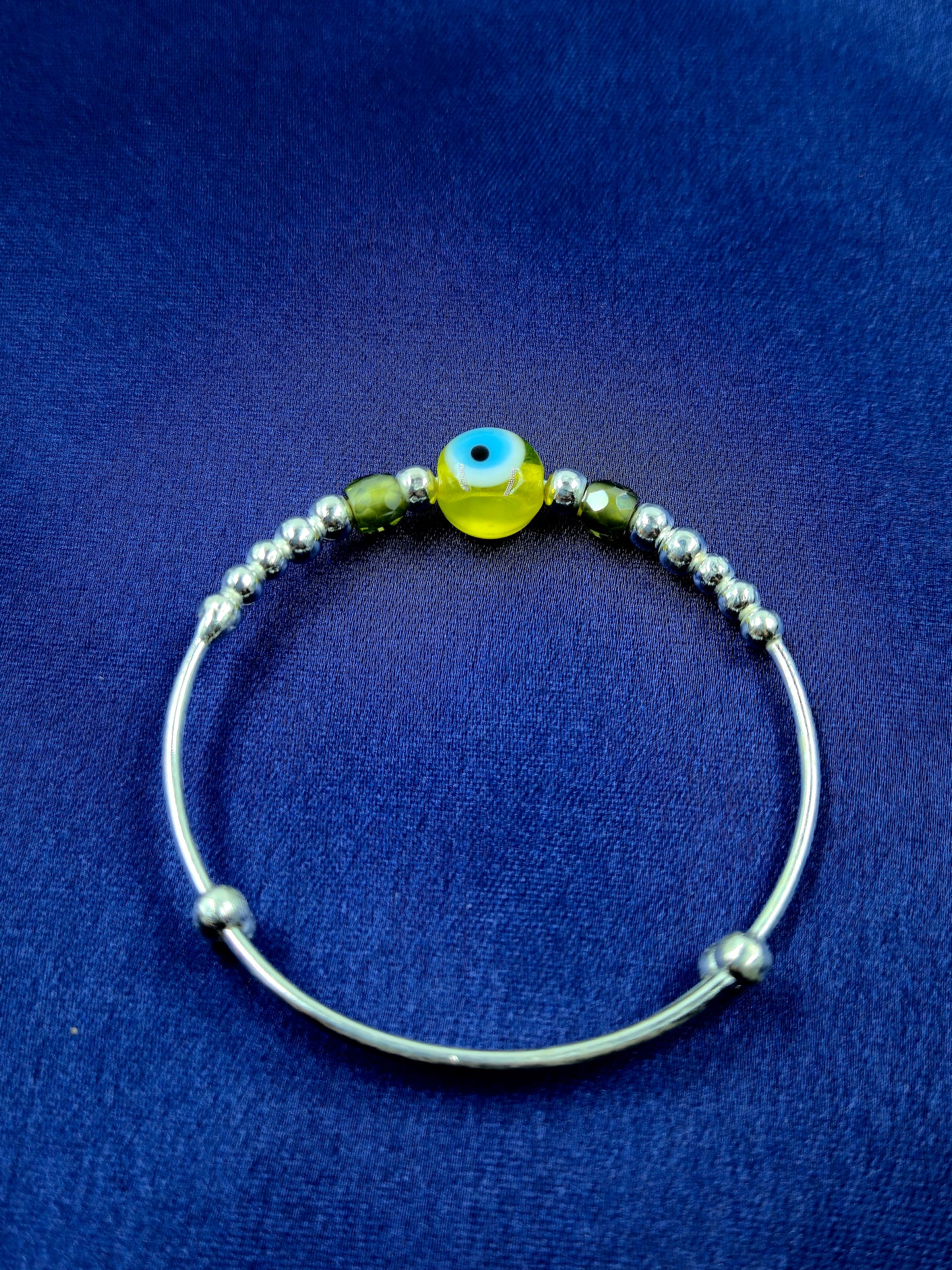 Yellow Evil Eye Charm Baby Bracelet