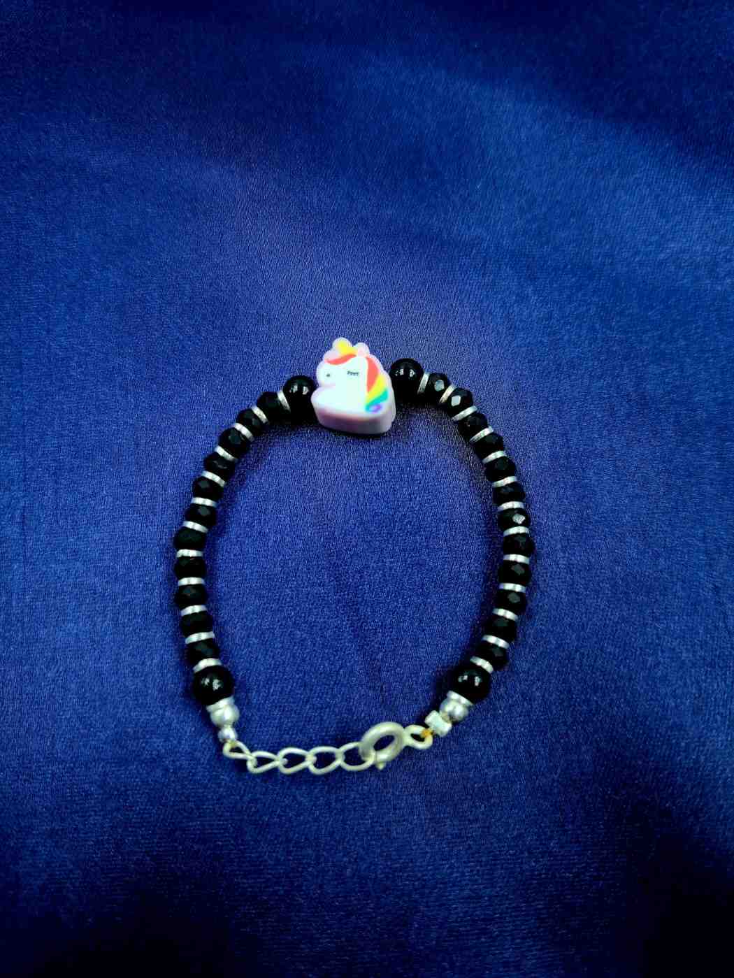 Unicorn Black Beads Baby Bracelet