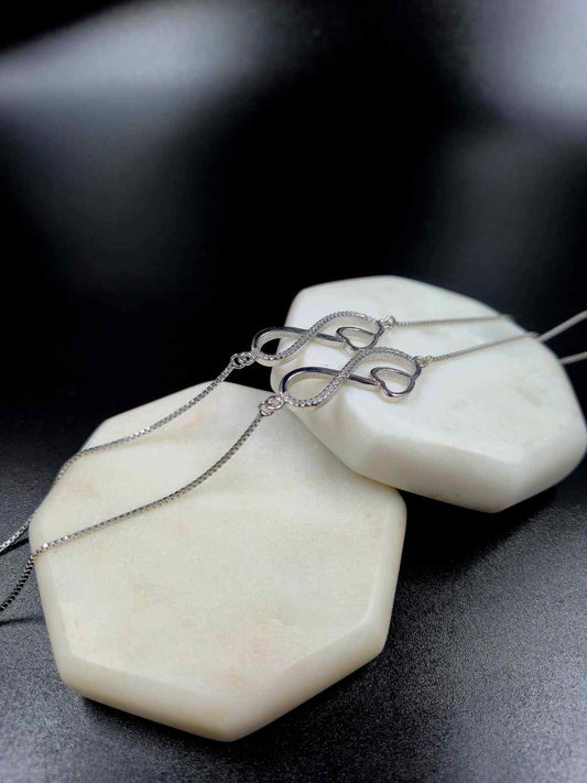 Infinity and heart Anklet