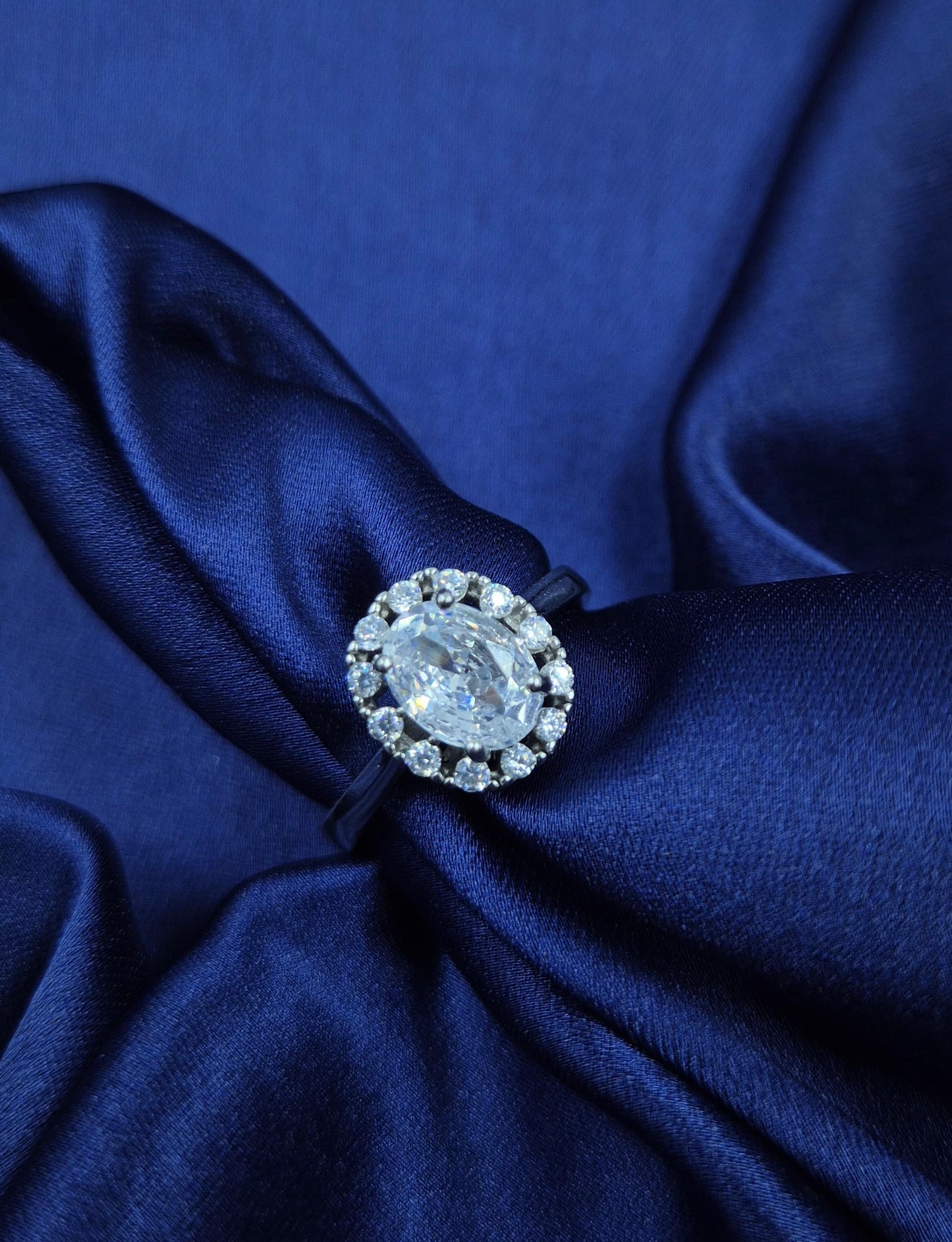 Solitaire Design Silver Zarkan ring